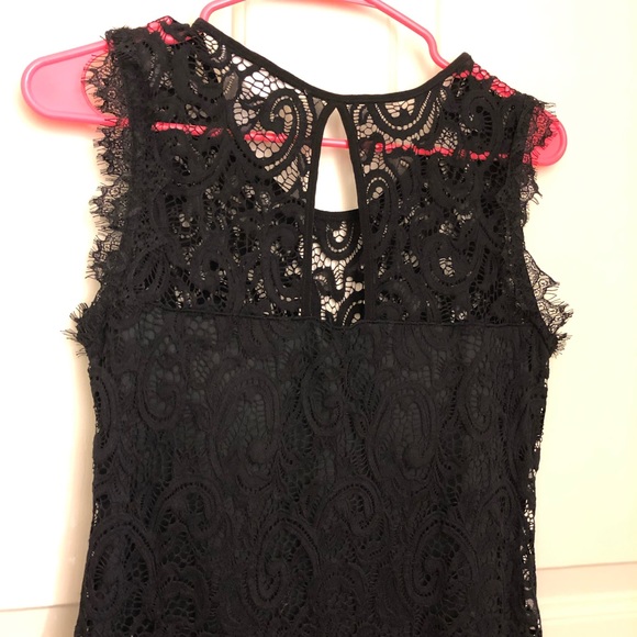 BLACK LACE DRESS W/ BLACK SLIP MAKE OFFER! - Picture 1 of 3